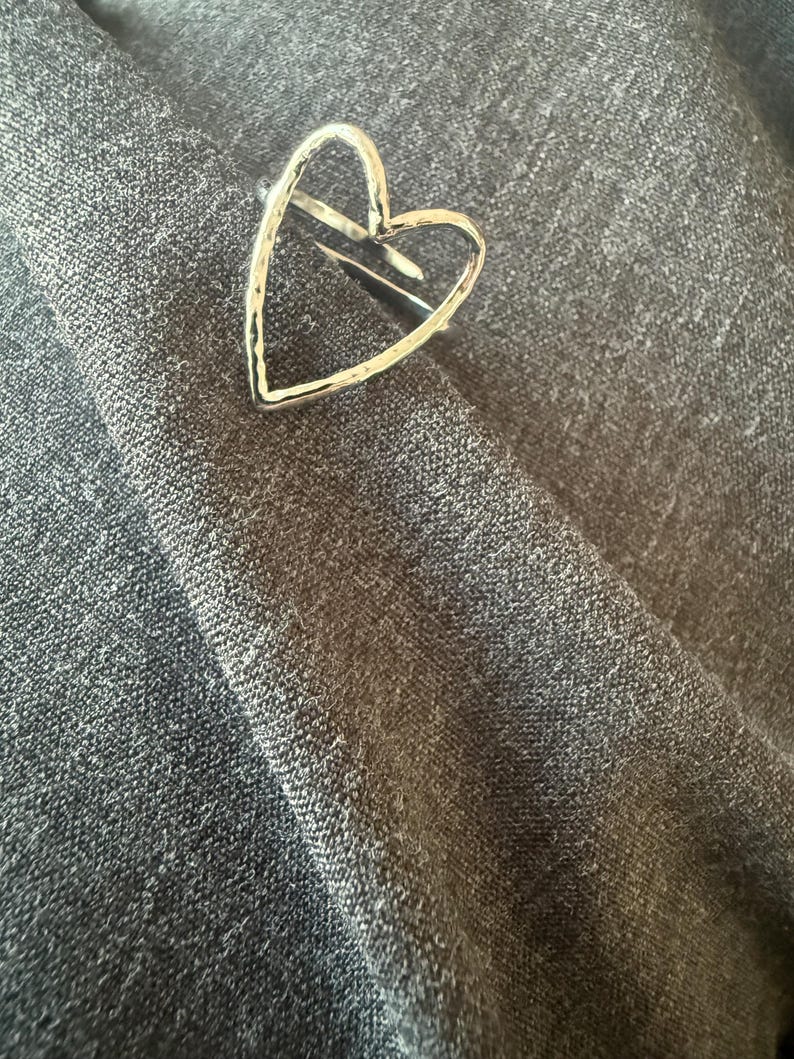 Hollow Heart Stainless Steel Ring – Adjustable Perfect Women’s Ring