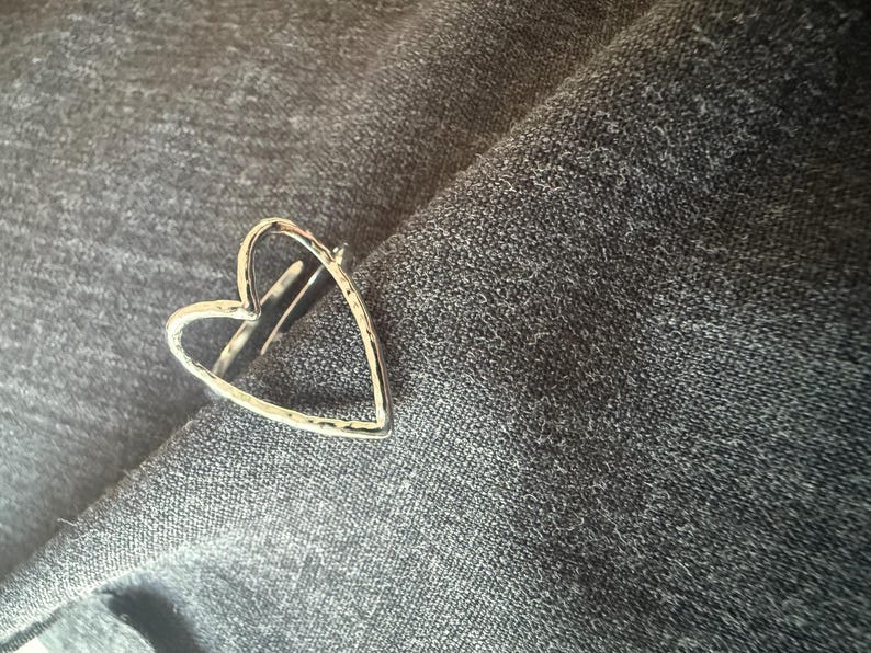 Hollow Heart Stainless Steel Ring – Adjustable Perfect Women’s Ring